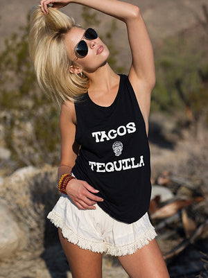 TACOS & TEQUILA Brooke Muscle Tank