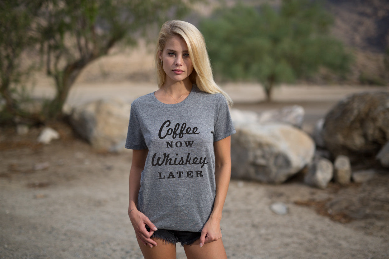 COFFEE NOW, WHISKEY LATER Earl Tee